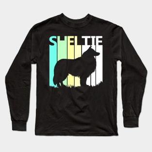 Cute Sheltie Silhouette Long Sleeve T-Shirt